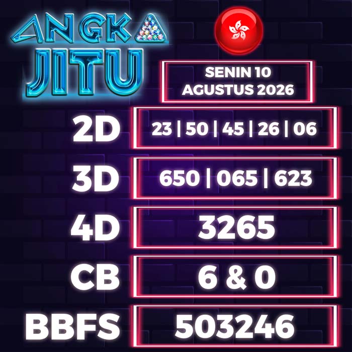 angka jitu HONGKONG 10-Aug-2026