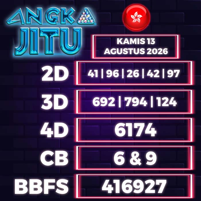 angka jitu HONGKONG 13-Aug-2026