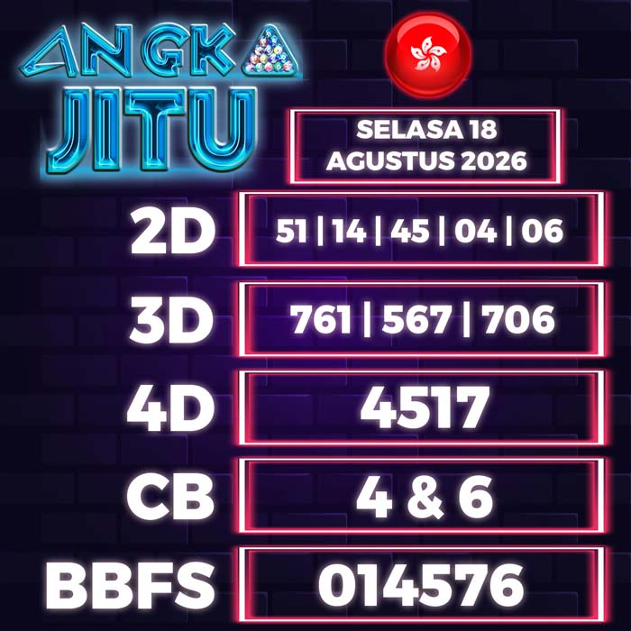 angka jitu HONGKONG 18-Aug-2026