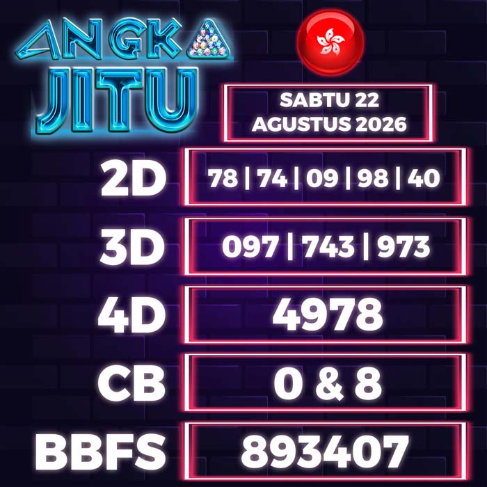 angka jitu HONGKONG 22-Aug-2026