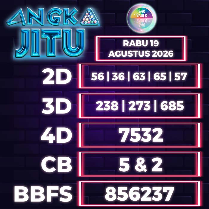 angka jitu SAO PAULO 19-Aug-2026