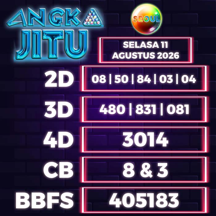 angka jitu SEOUL 11-Aug-2026