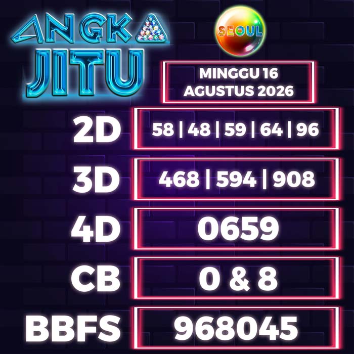 angka jitu SEOUL 16-Aug-2026