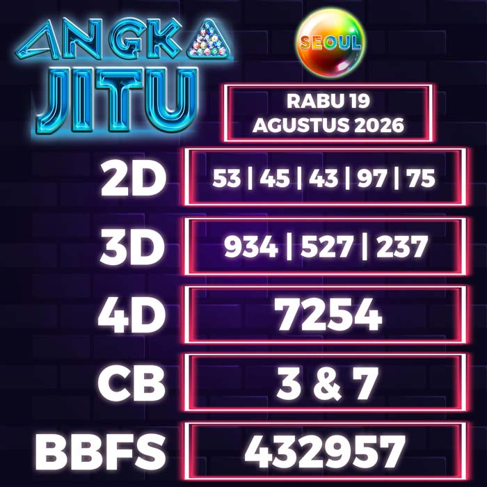 angka jitu SEOUL 19-Aug-2026