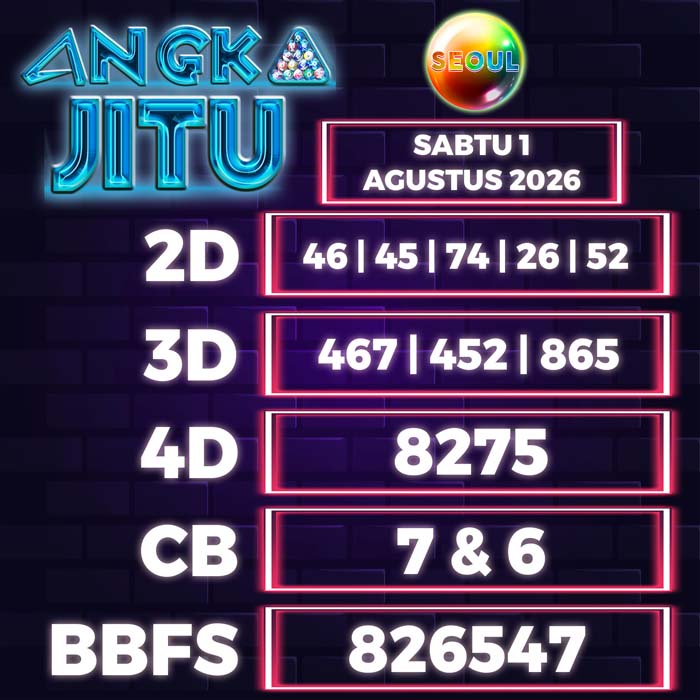 angka jitu SEOUL 1-Aug-2026