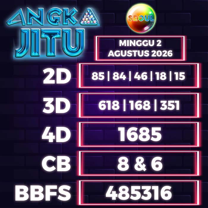 angka jitu SEOUL 2-Aug-2026