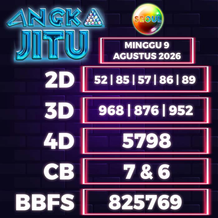 angka jitu SEOUL 9-Aug-2026
