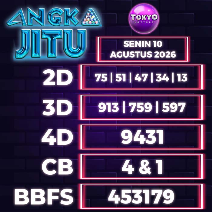 angka jitu TOKYO 10-Aug-2026