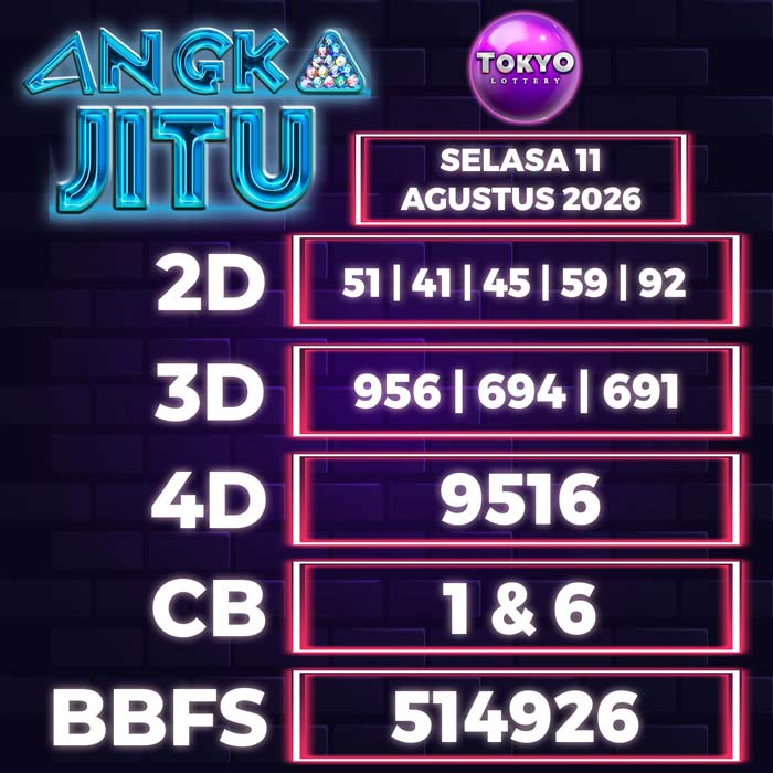 angka jitu TOKYO 11-Aug-2026