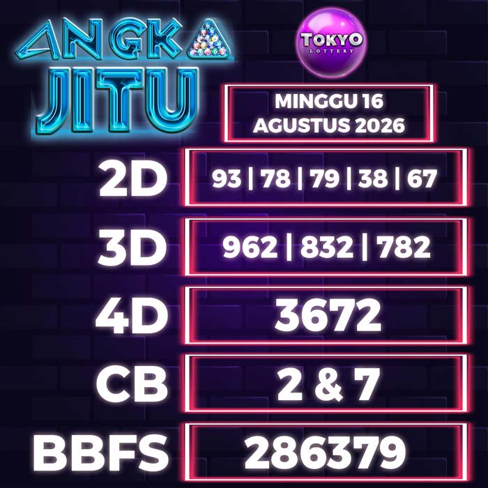 angka jitu TOKYO 16-Aug-2026