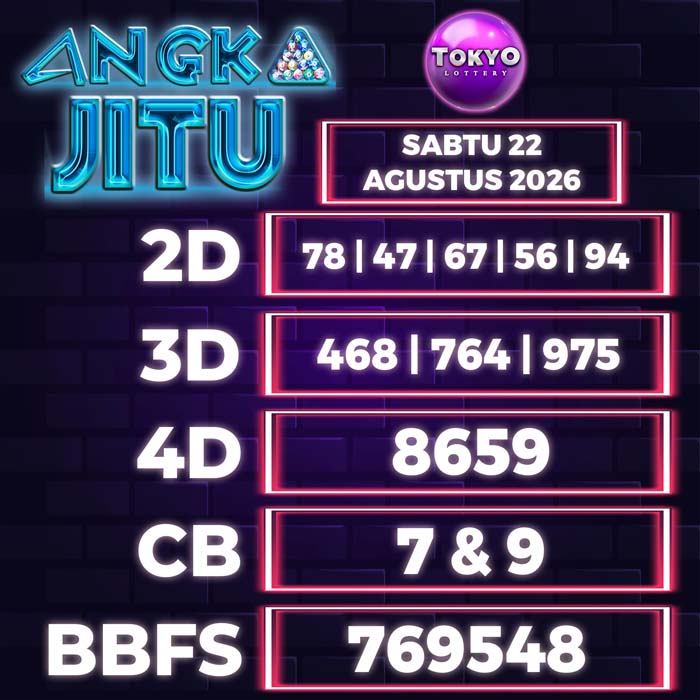 angka jitu TOKYO 22-Aug-2026
