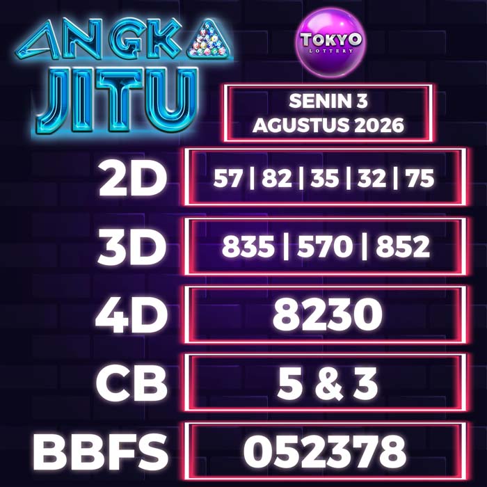 angka jitu TOKYO 3-Aug-2026
