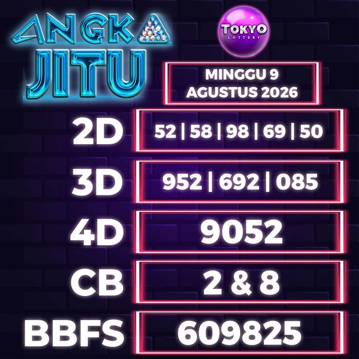 angka jitu TOKYO 9-Aug-2026
