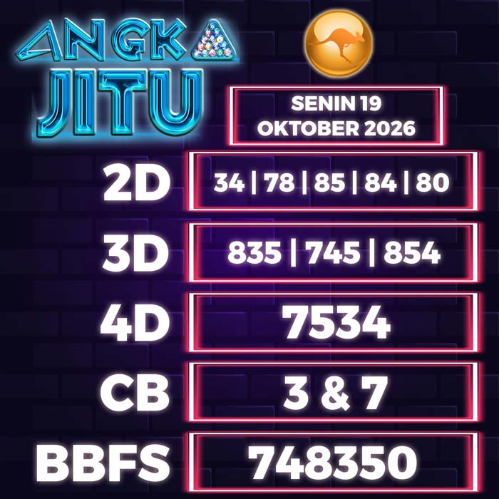angka jitu SYDNEY 19-Oct-2026