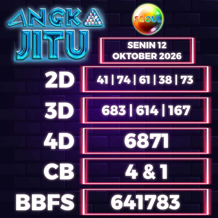 angka jitu SEOUL 12-Oct-2026