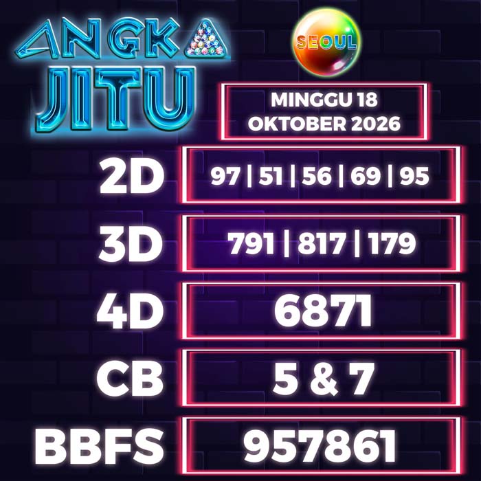 angka jitu SEOUL 18-Oct-2026