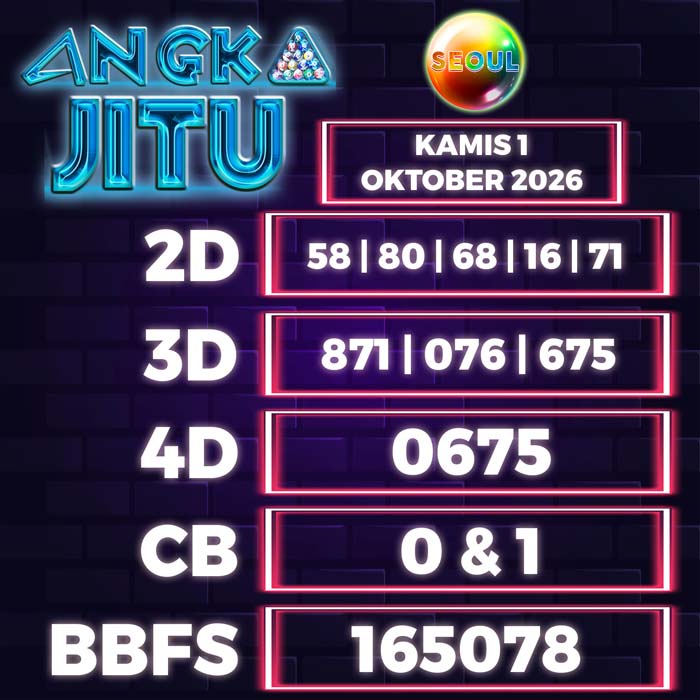 angka jitu SEOUL 1-Oct-2026