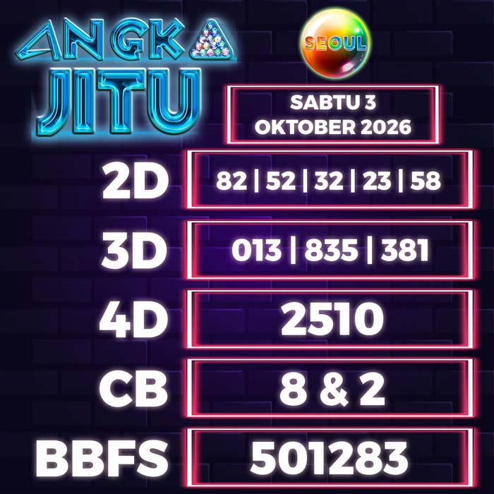 angka jitu SEOUL 3-Oct-2026