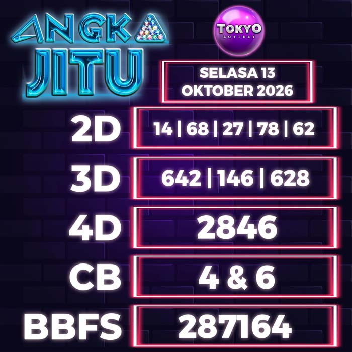 angka jitu TOKYO 13-Oct-2026