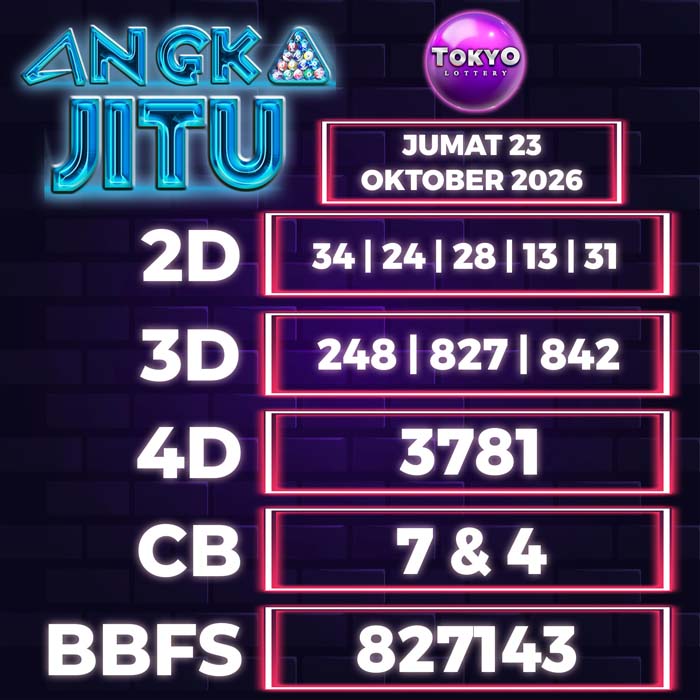 angka jitu TOKYO 23-Oct-2026