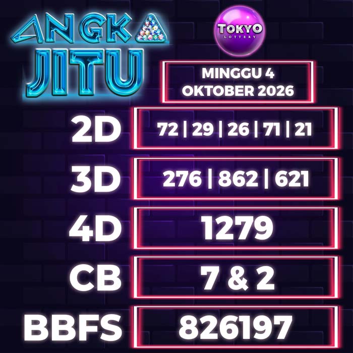 angka jitu TOKYO 4-Oct-2026