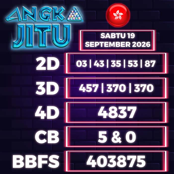 angka jitu HONGKONG 19-Sep-2026