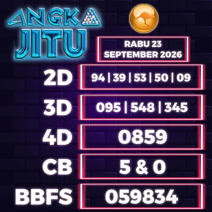 angka jitu SYDNEY 23-Sep-2026