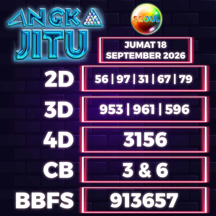 angka jitu SEOUL 18-Sep-2026