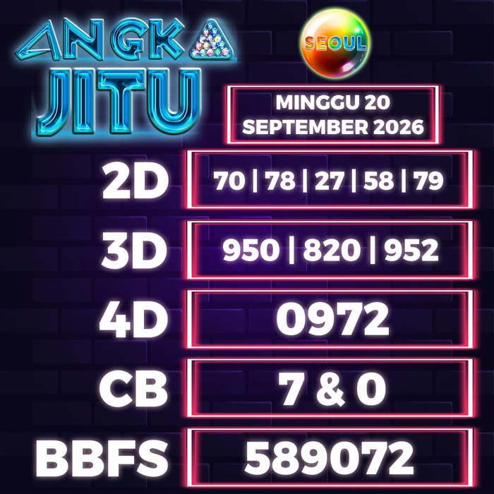 angka jitu SEOUL 20-Sep-2026