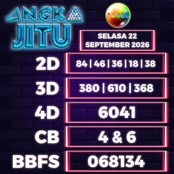 angka jitu SEOUL 22-Sep-2026