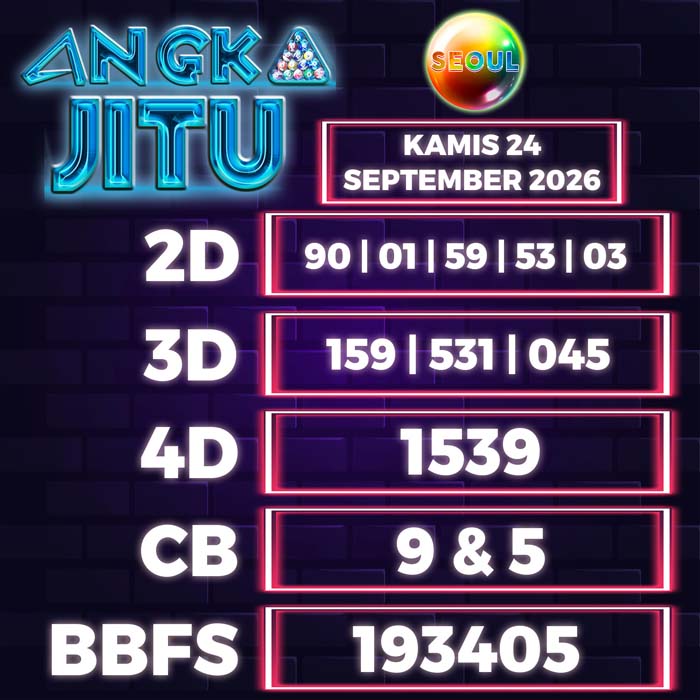 angka jitu SEOUL 24-Sep-2026