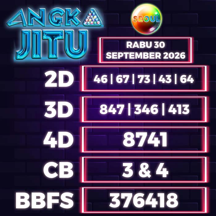 angka jitu SEOUL 30-Sep-2026