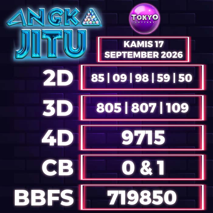 angka jitu TOKYO 17-Sep-2026