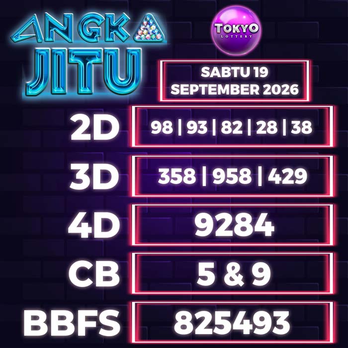 angka jitu TOKYO 19-Sep-2026