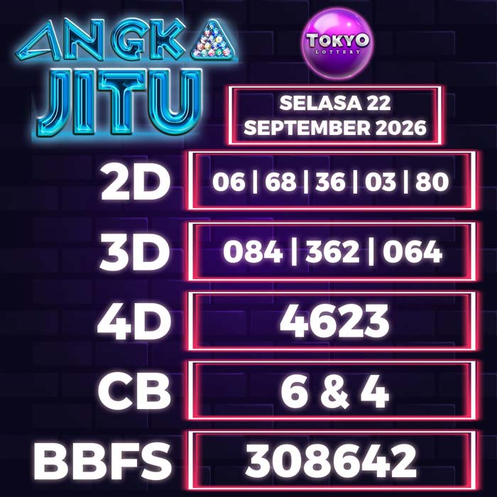 angka jitu TOKYO 22-Sep-2026