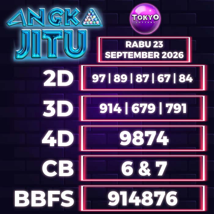 angka jitu TOKYO 23-Sep-2026