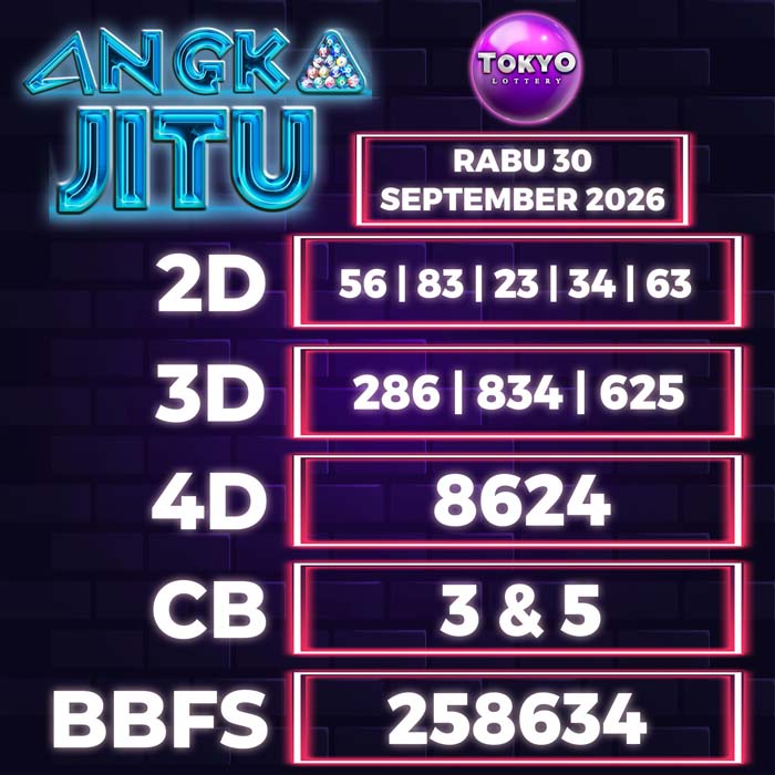 angka jitu TOKYO 30-Sep-2026